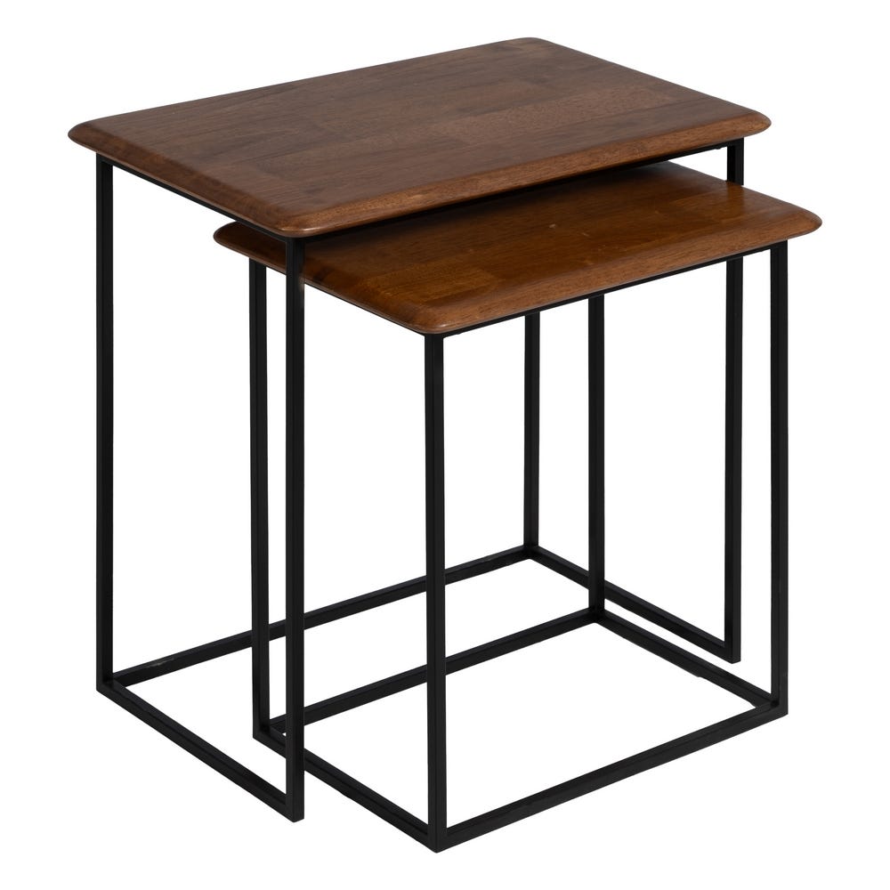 lolahome Set de 2 Mesa auxiliares nido