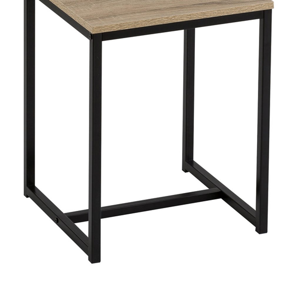 lolahome Mesa auxiliar Urban de acero y MDF de 40x40x50 cm COMPRAR AHORA