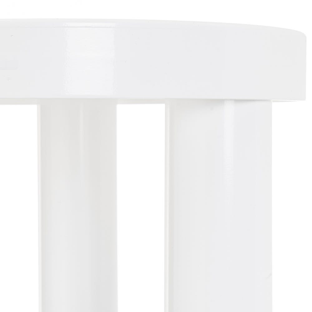 lolahome Mesa auxiliar redonda lisa de madera MDF blanca de 40x51 cm ÚLTIMAS EDICIONES