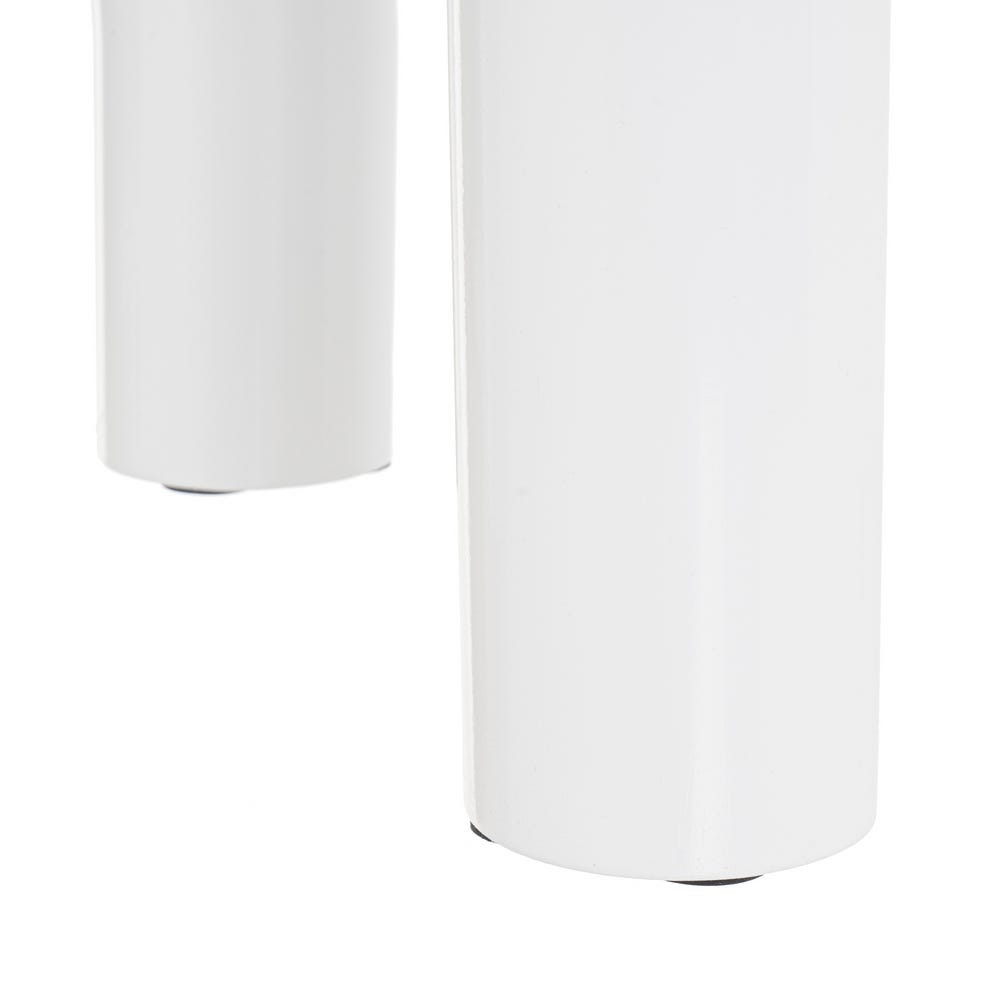lolahome Mesa auxiliar redonda lisa de madera MDF blanca de 40x51 cm ÚLTIMAS EDICIONES