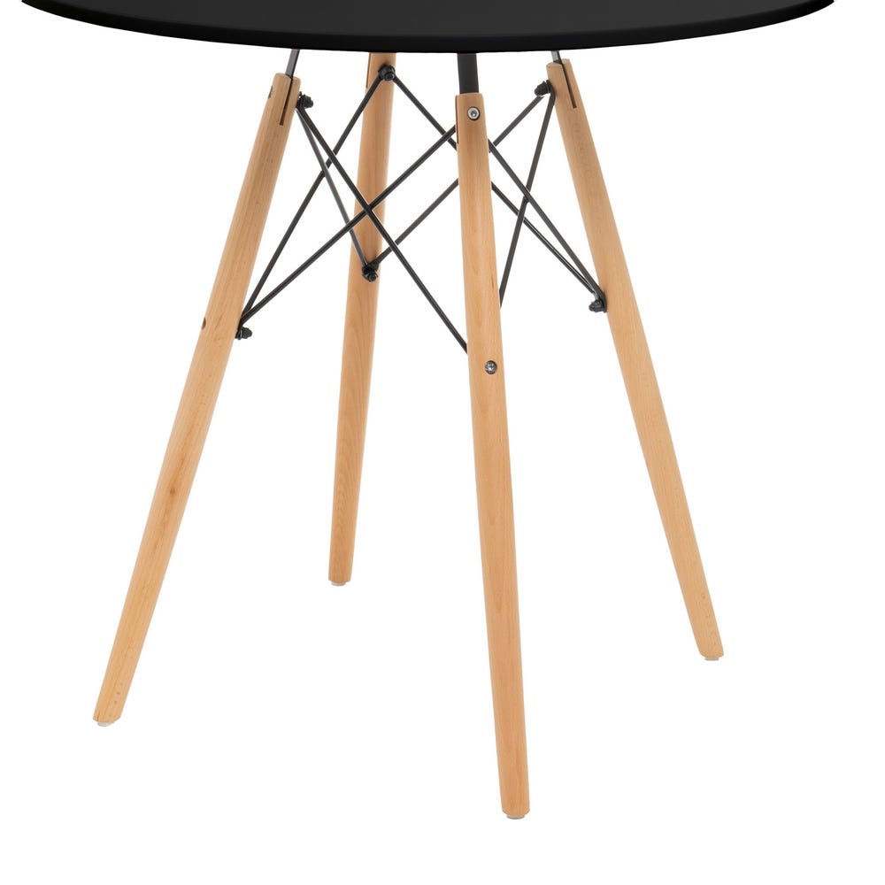 lolahome Mesa de comedor redonda de 80 cm negra Últimos 2 días