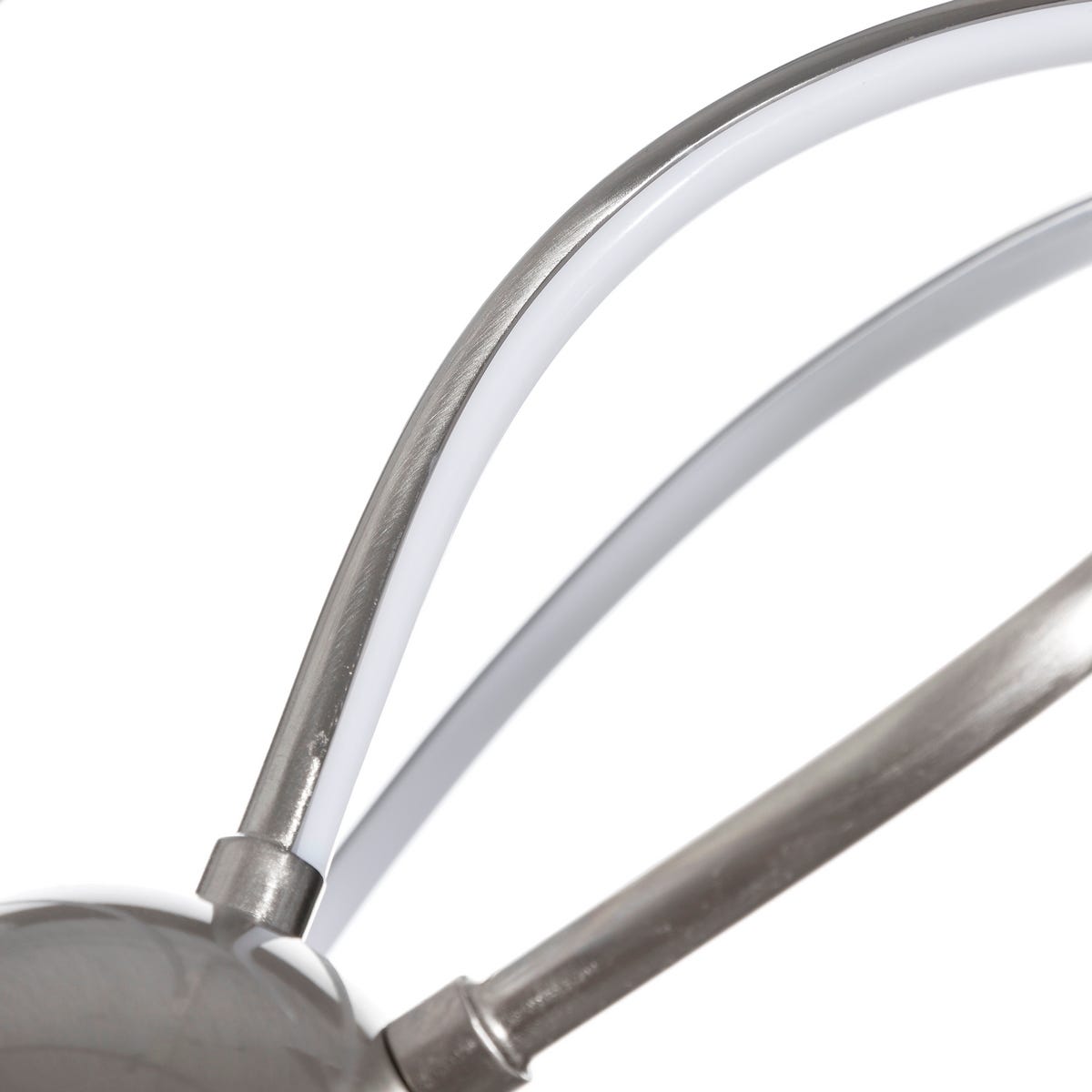 lolahome Lámpara de techo Sputnik led de metal plateada de Ø 60x120 cm Precio de fábrica