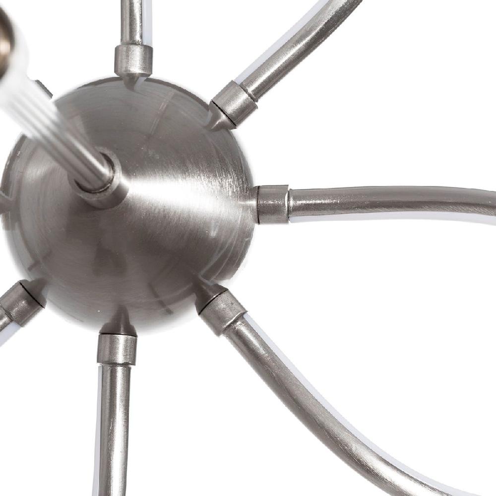 lolahome Lámpara de techo Sputnik led de metal plateada de Ø 60x120 cm Precio de fábrica