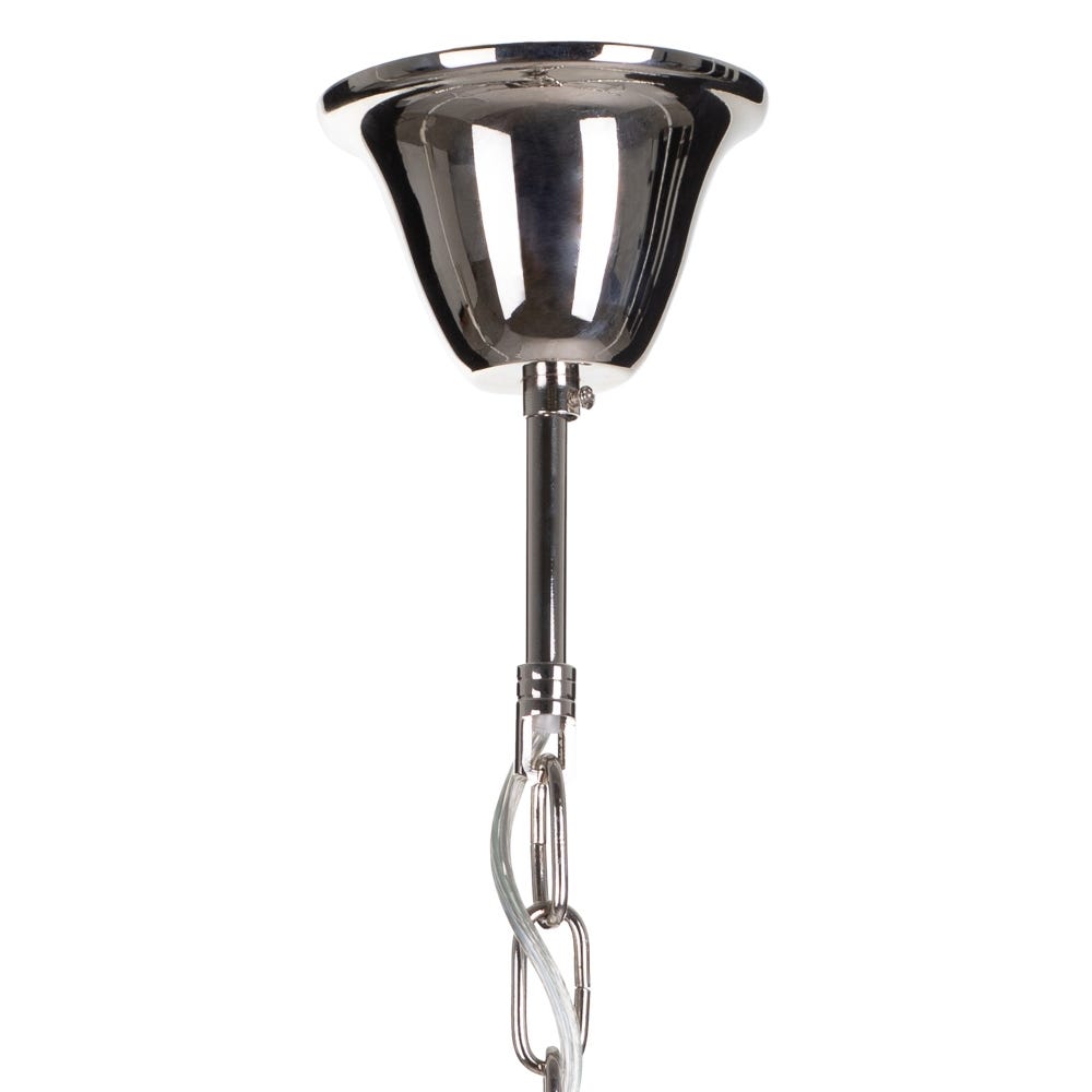 lolahome Lámpara de techo plateada de 6 brazos dobles de metal de Ø 82x34 cm Promoción por tiempo limitado
