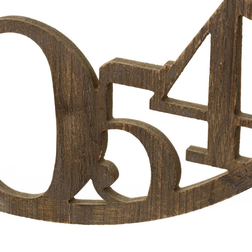 lolahome Reloj tallado natural de madera de Ø 60 cm Grandes descuentos