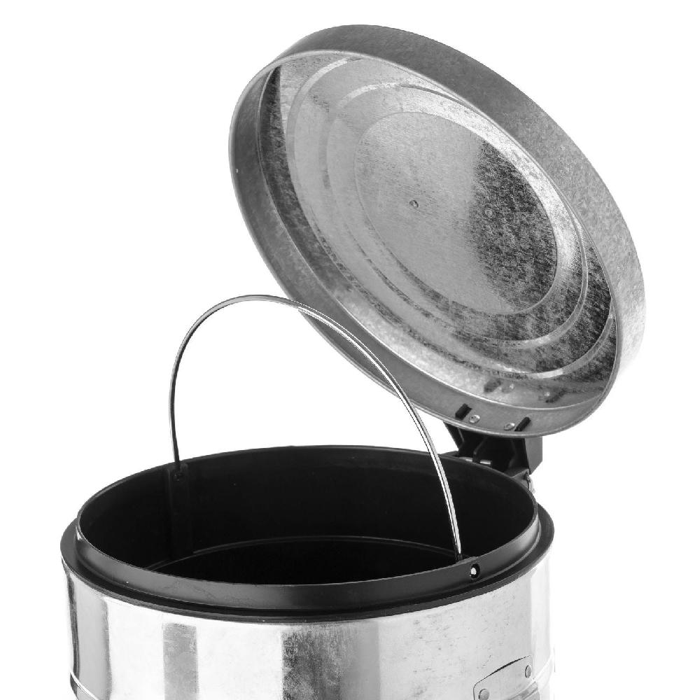 lolahome Cubo de basura de pedal redondo de 20 litros plateado Liquidación