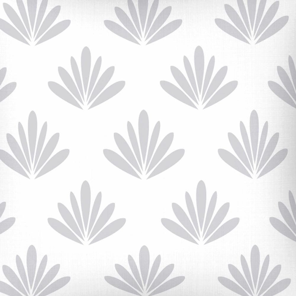lolahome Cojín flor gris de algodón orgánico de 43x43 cm con relleno Tienda de fábrica
