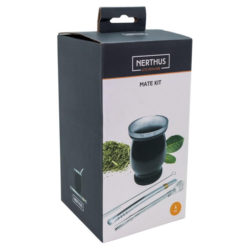 nerthus kitchenware Kit de Mate con Vaso de Doble Pared de Acero Inoxidable de 250 ml Precio de fábrica