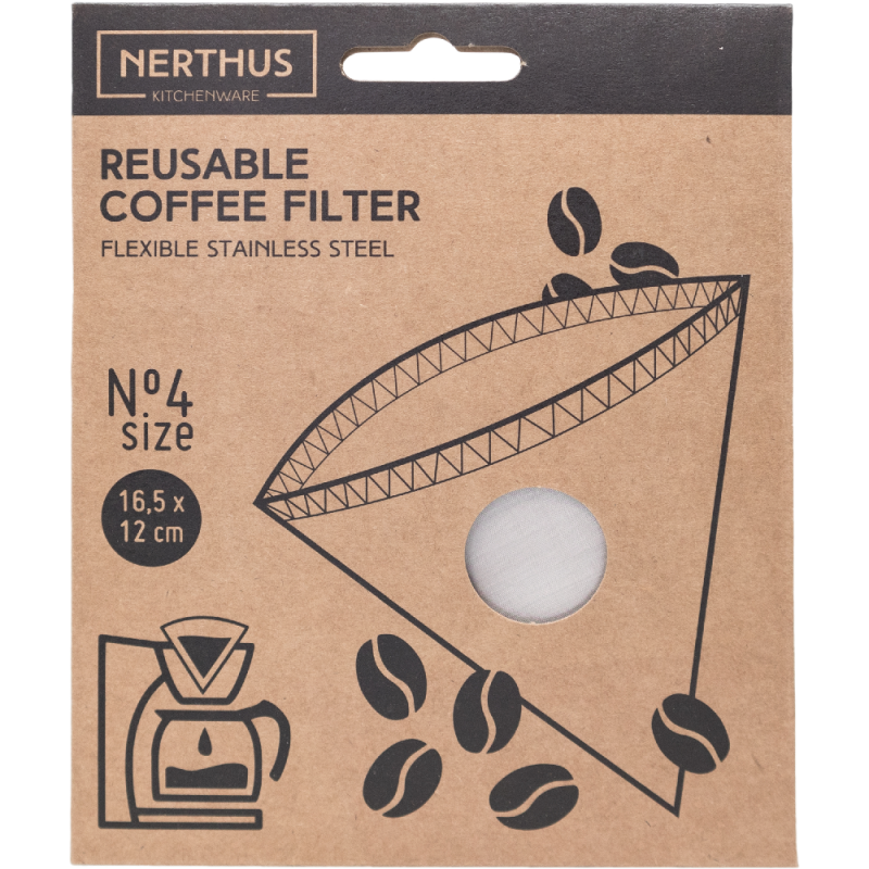 nerthus kitchenware Filtro de Cafetera de Goteo de Acero Inoxidable Inox Promoción por tiempo limitado