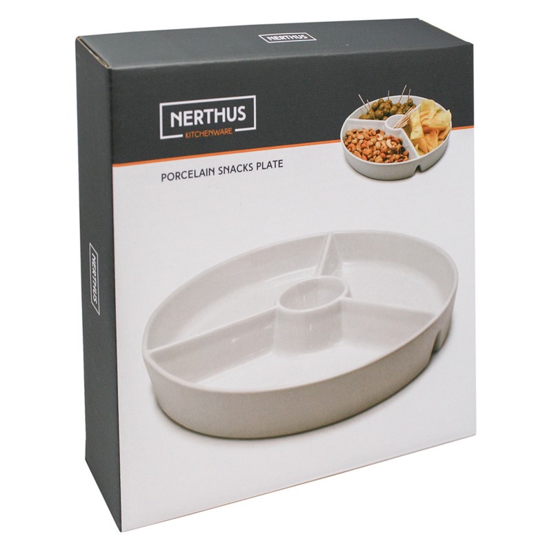 nerthus kitchenware Plato 3 Snacks Envío internacional gratuito