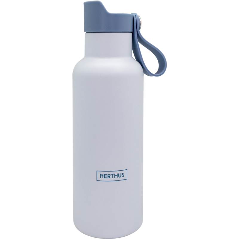 nerthus kitchenware Botella Doble Pared Sport Tapón Click 500 ml Azul