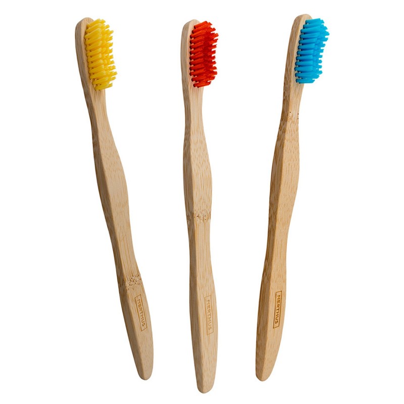 nerthus kitchenware Set 3 Cepillos Dentales de Bambú Oferta exclusiva