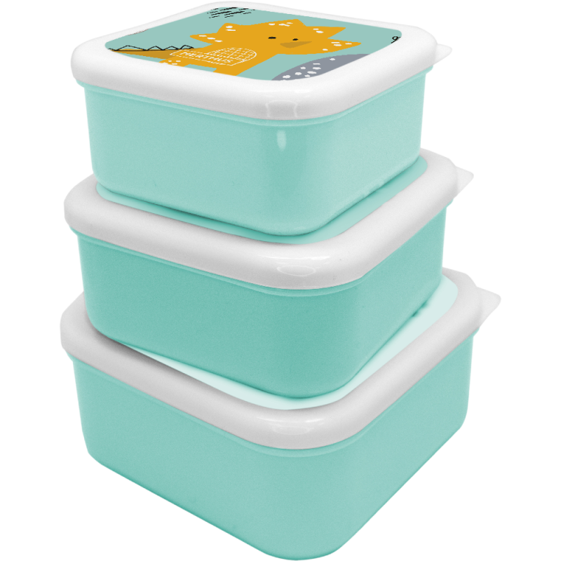nerthus kitchenware Fiambreras Apilables para Niños Dinosaurios 2025
