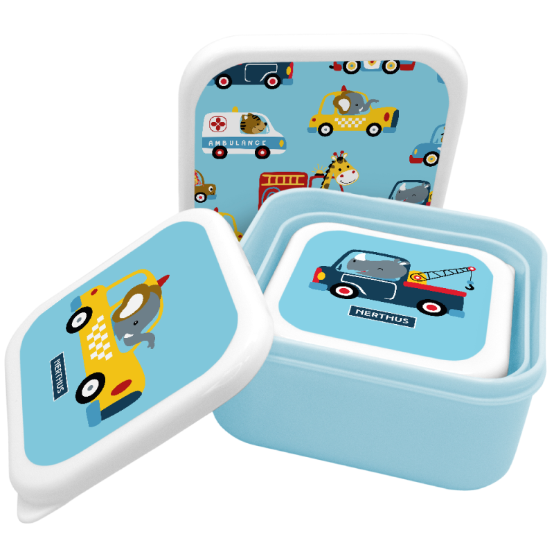 nerthus kitchenware Fiambreras Apilables para Niños Coches En línea