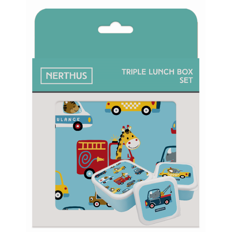 nerthus kitchenware Fiambreras Apilables para Niños Coches En línea