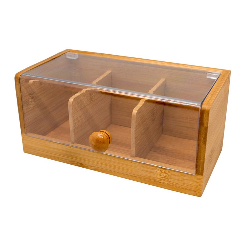 nerthus kitchenware Caja organizadora de bolsitas de Té 3 departamentos En oferta