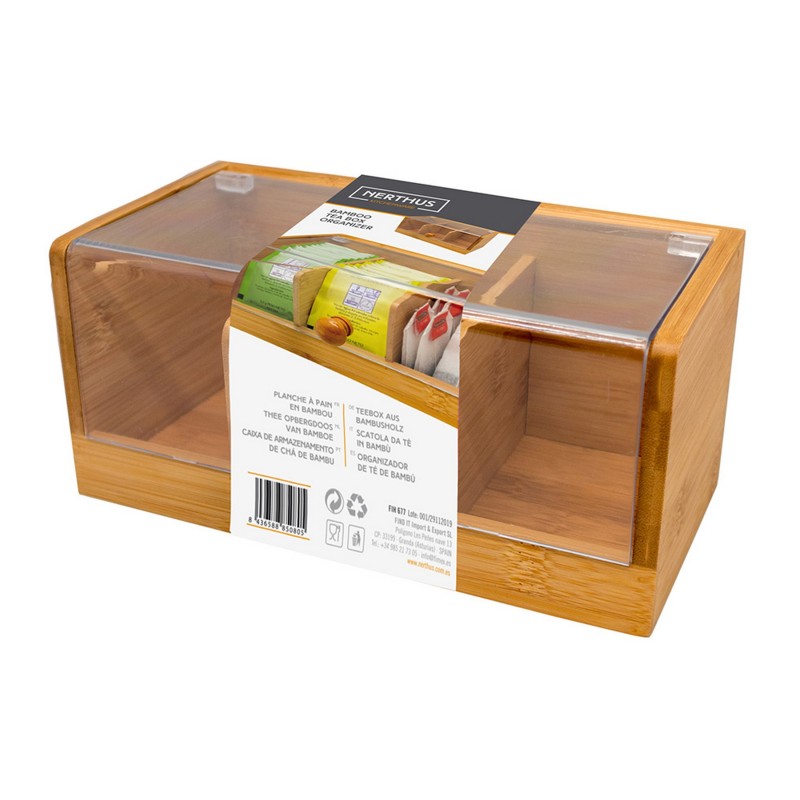 nerthus kitchenware Caja organizadora de bolsitas de Té 3 departamentos En oferta