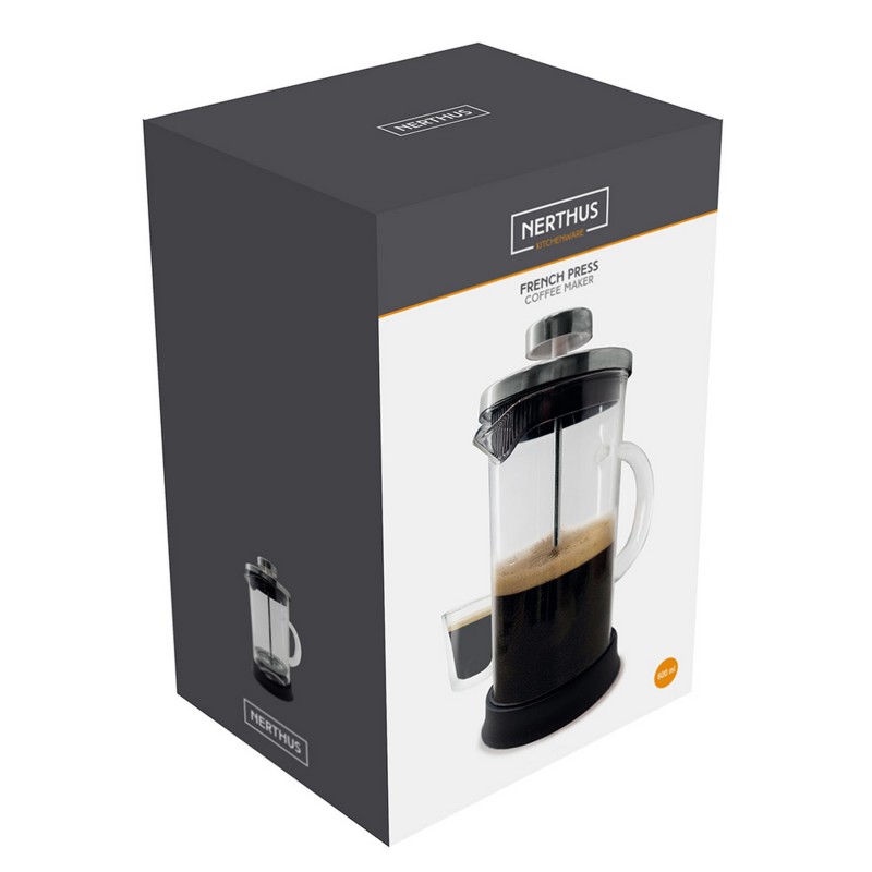 nerthus kitchenware Cafetera Francesa de Cristal 600ml Gran oferta