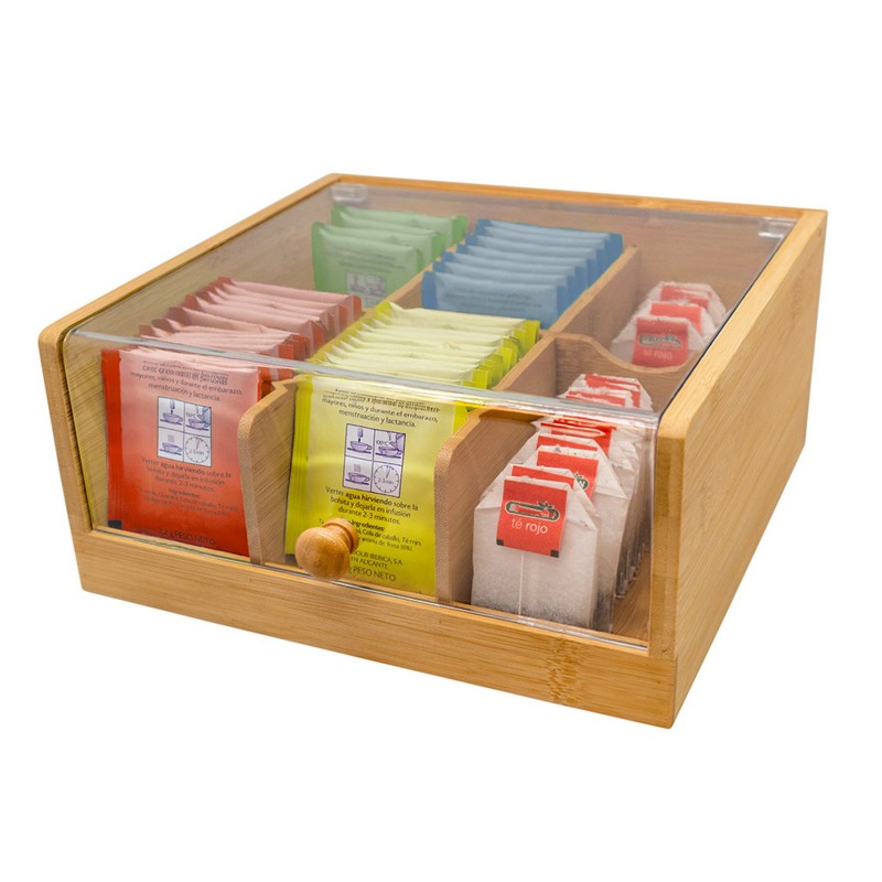 nerthus kitchenware Caja organizadora de bolsitas de Té 6 departamentos Oferta especial
