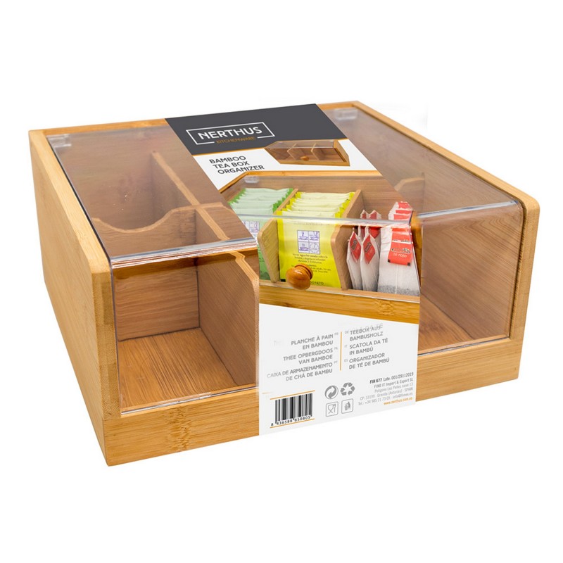 nerthus kitchenware Caja organizadora de bolsitas de Té 6 departamentos Oferta especial