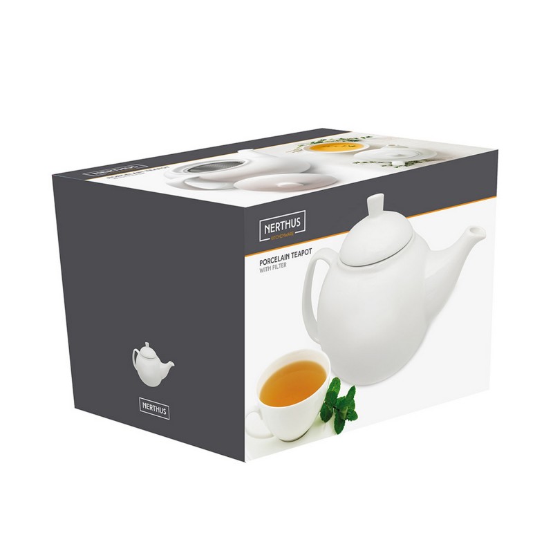 nerthus kitchenware Tetera de porcelana con filtro Solo hoy