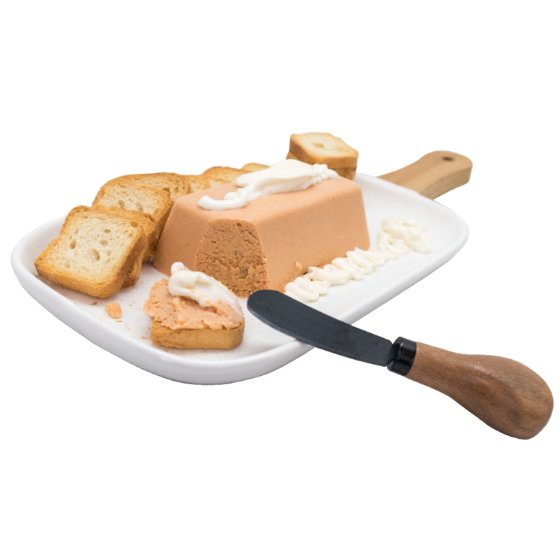 nerthus kitchenware Set de 4 Cuchillos para Untar con Mangos de Madera y hoja Negra Ofertas especiales