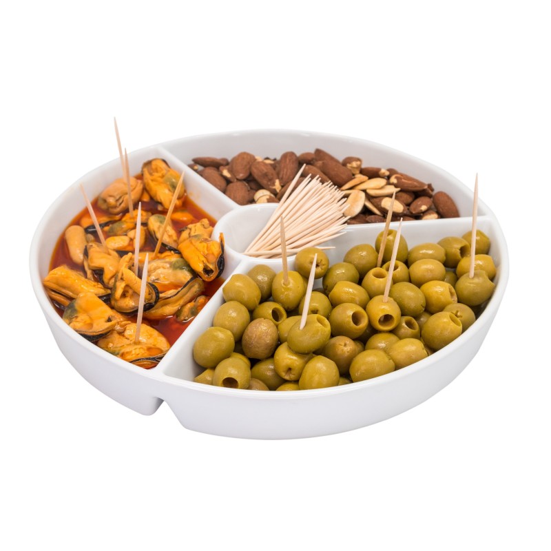 nerthus kitchenware Plato snacks redondo 25 5x25 5 cm Grandes ahorros