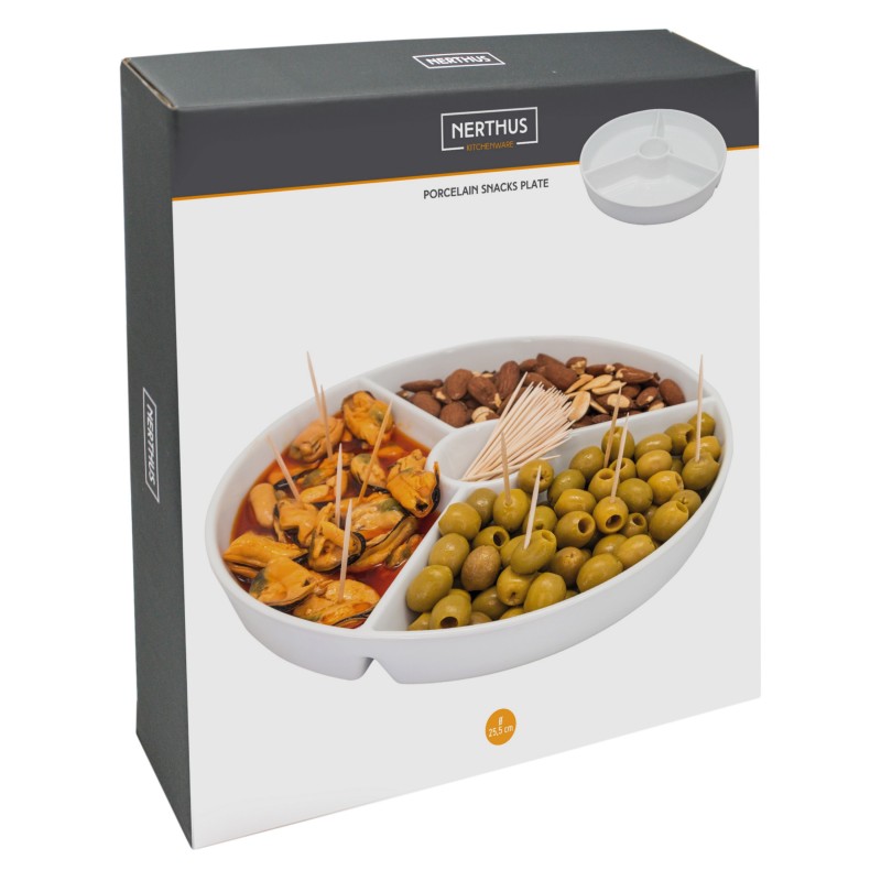 nerthus kitchenware Plato snacks redondo 25 5x25 5 cm Grandes ahorros