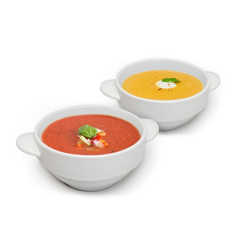 nerthus kitchenware Cuenco de porcelana para sopa con asas En línea