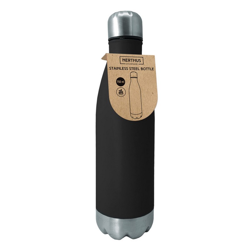 nerthus kitchenware Botella Acero Inoxidable - Negro Mejor oferta