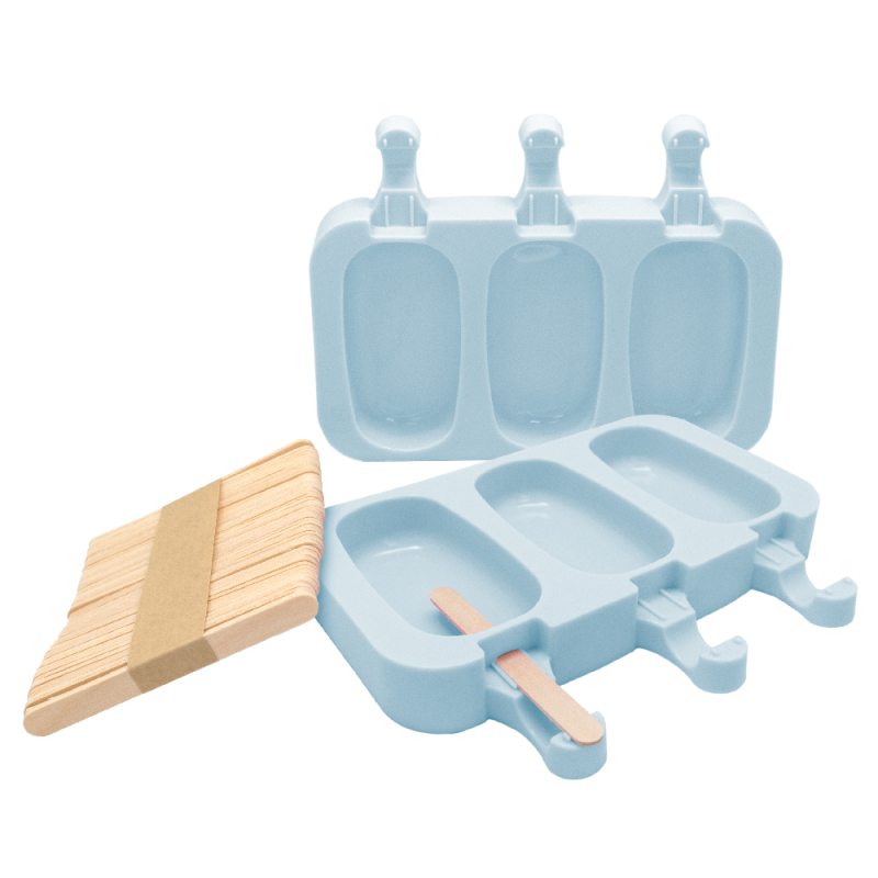 nerthus kitchenware Moldes de Silicona para Helado con 50 Palitos de Madera Azul En oferta