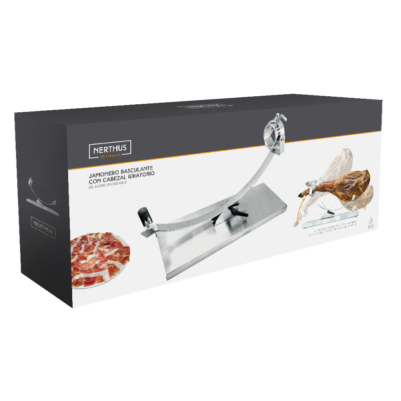 nerthus kitchenware Jamonero basculante y cabezal giratorio acero inoxidable Solo hoy