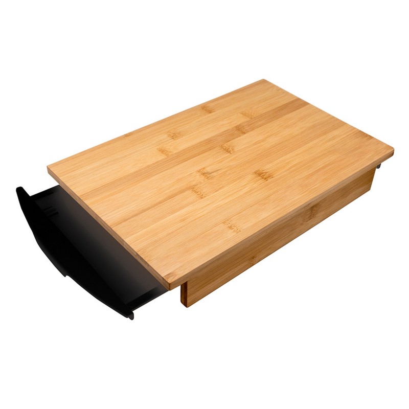 nerthus kitchenware Tabla de corte de Bambú con bandeja extendible Descuentos del mes