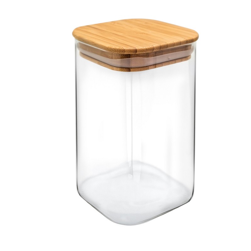 nerthus kitchenware Tarro de Cristal Rectangular 1100 ml
