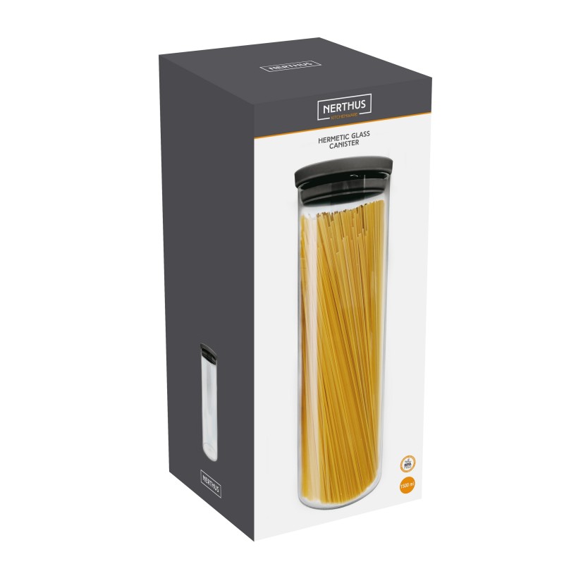 nerthus kitchenware Recipiente Hermético de Cristal 1500 ml Outlet online