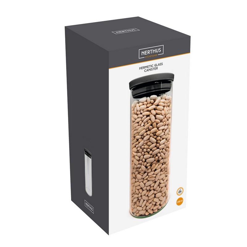 nerthus kitchenware Recipiente Hermético de Cristal 1200 ml Rebajas
