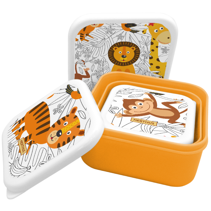 nerthus kitchenware Fiambreras Apilables para Niños Leones Rebajas online