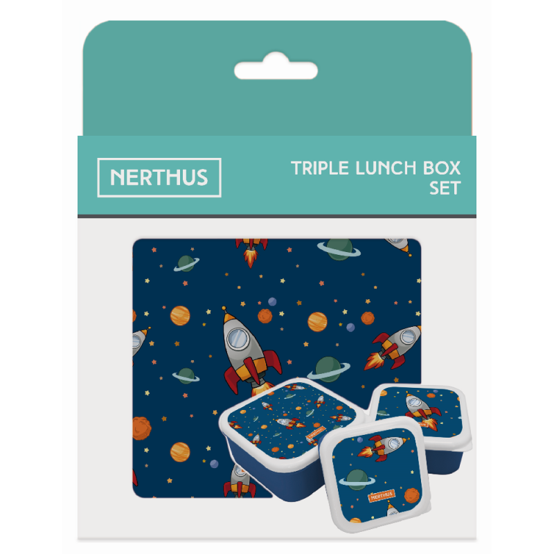 nerthus kitchenware Fiambreras Apilables para Niños Espacio Últimos 3 días