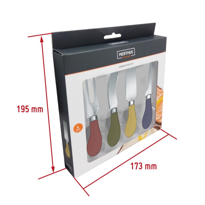 nerthus kitchenware Set 4 cuchillos queso Descuento por venta flash