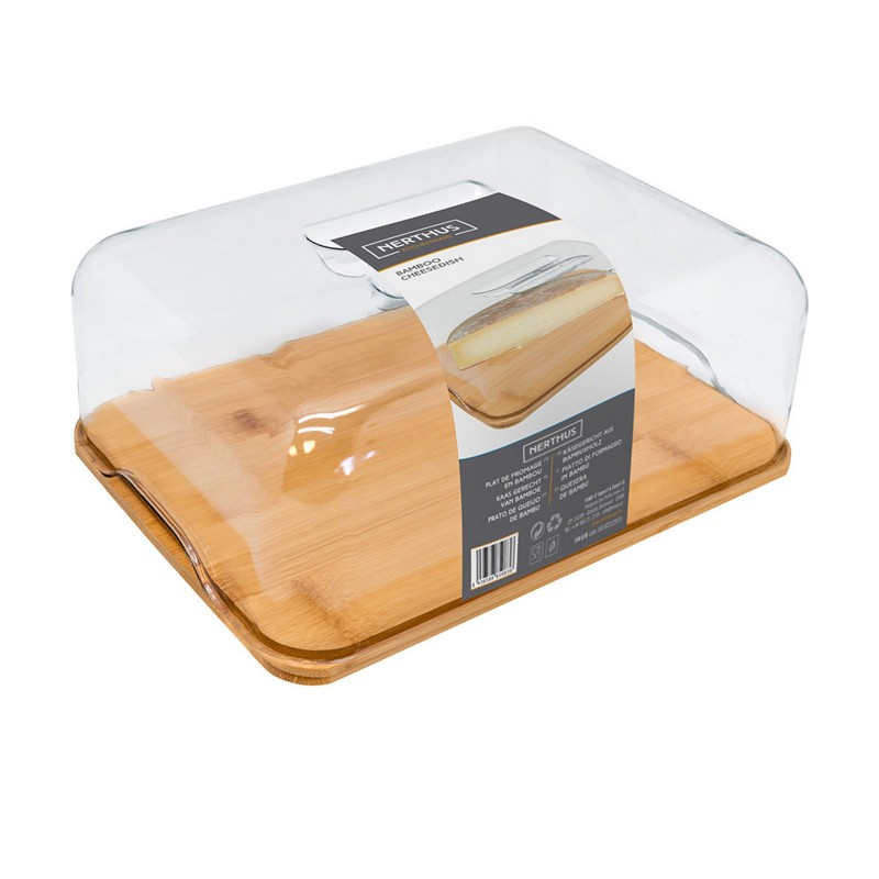 nerthus kitchenware Quesera cúpula de PVC Caja Madera Rebajas