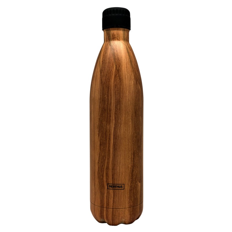 nerthus kitchenware Botella doble pared madera 1L