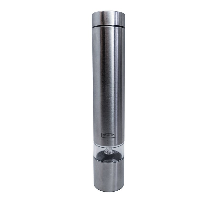 nerthus kitchenware Monillo eléctrico para sal y pimienta en Acero Inoxidable