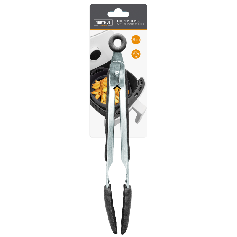 nerthus kitchenware Pinzas de Cocina en Acero Inoxidable y Silicona Silicona Liquidación