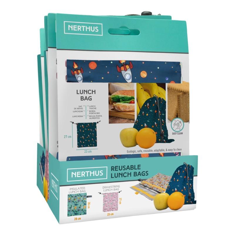 nerthus kitchenware Bolsa de Almuerzo con cordón Espacio Adaptable Último día