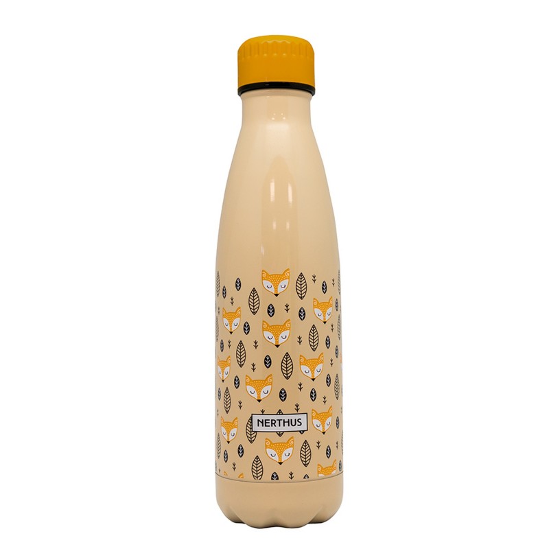 nerthus kitchenware Botella Zorros NARANJA 500ml doble pared