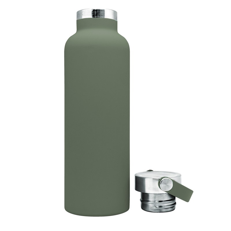 nerthus kitchenware Botella Sport VERDE militar 750ml doble pared Venta caliente