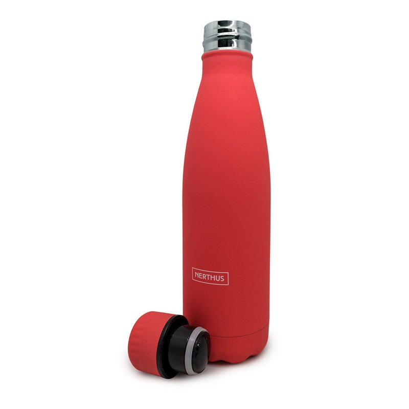 nerthus kitchenware Botella de doble pared de acero inoxidable - 500 ml Coral