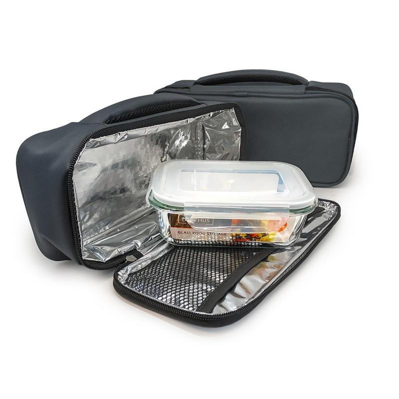 nerthus kitchenware Bolsa térmica gris con 1 hermético de cristaltal Envío gratis