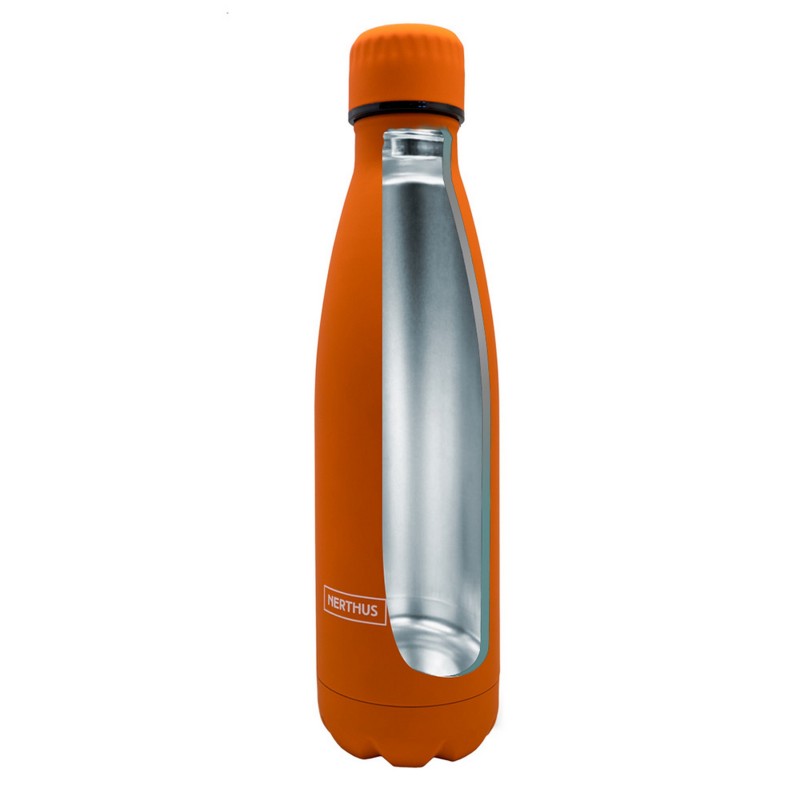 nerthus kitchenware Botellas de Doble Pared de Acero inoxidable - 500 ml Naranja Rebajas de fábrica