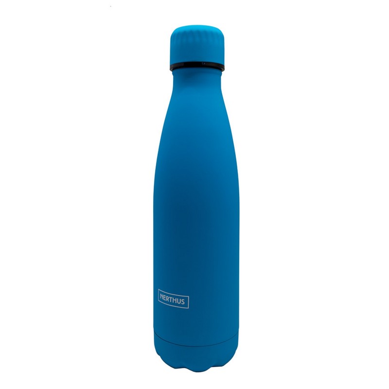 nerthus kitchenware Botellas de Doble Pared de Acero inoxidable - 500 ml Azul